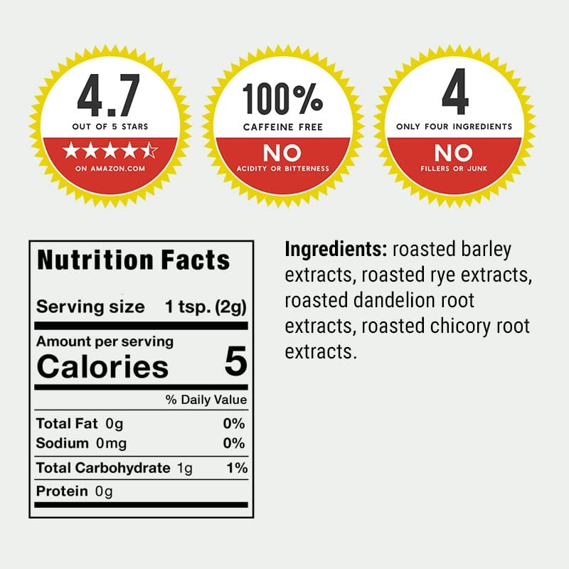 Dandy Blend 100 Cup Bag of Original Dandy Blend Instant Herbal Beverage with Dandelion, 7.05 oz. (200g) Bag - Image 4